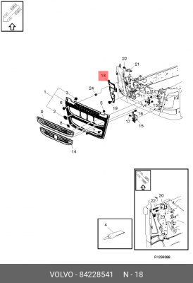 кронштейн !фары правой \VOLVO 84228541 VOLVO