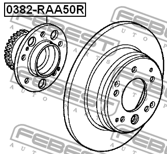 Ступица в сборе задняя HONDA SHUTTLE 95-99, ODYSSEY 95- 0382-RAA50R 0382-RAA50R FEBEST