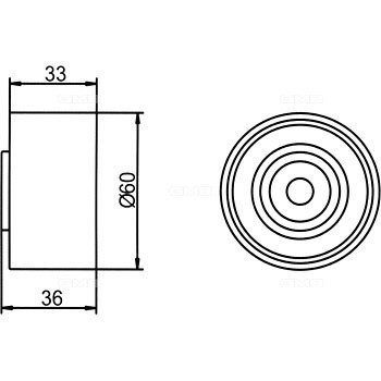 Ролик ГРМ обводной Mazda 323 V, 626 IV, MX3, MX6 II, Xedos 6, Xedos 9, Ford Prob GT80520 GMB