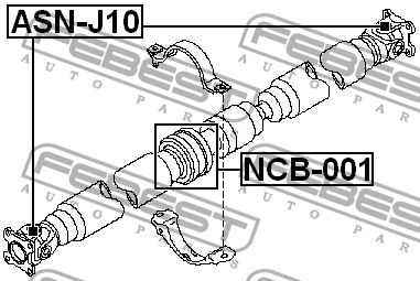 Крестовина карданного вала NISSAN X-TRAIL T31 2007-2013 (24x63) ASN-J10 ASN-J10 FEBEST