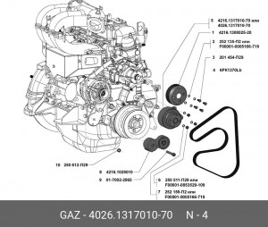 Муфта электромагнитная дв. Evotech А274 (ремень поликлин. 6PK) 4026.1317010-70 GAZ GAZ