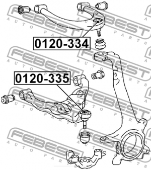 TOYOTA 4 RUNNER / LAND CRUISER (120)/PRADO 0120-335 FEBEST