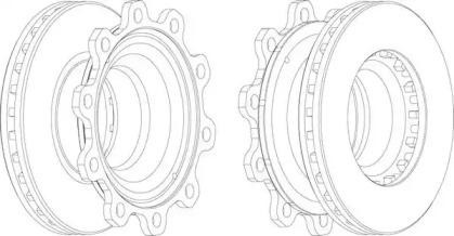 Диск тормозной 378*45*159.5 BCR193A BERAL