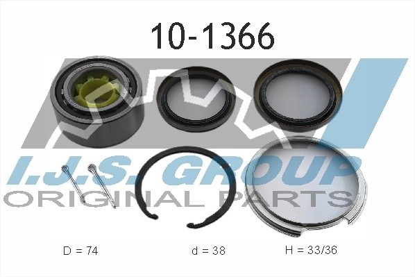 к-кт подшипника ступицы передней!\ Toyota Carina 2.0TD 96-97/RAV 4 2.0i 94-00 10-1366 IJS GROUP