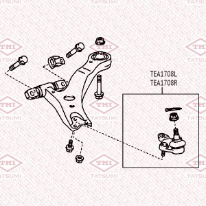 Опора шаровая нижняя L TOYOTA Camry 06- TEA1708L TEA1708L TATSUMI