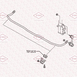 втулка стабилизатора заднего!\ Mazda 323 98>/Premacy 99> TEF1820 TATSUMI