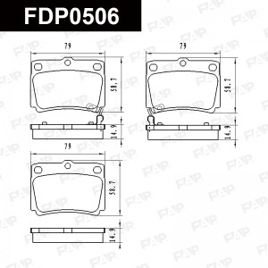 Тормозные колодки дисковые смесь CERAMIC FDP0506 FDP0506 FAP
