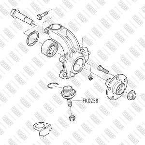 TRANSIT 00> ДЛЯ А/М СО СТАНДАРТНОЙ ПОДВЕСКОЙ (КОНУС 18.2 ММ РЕЗЬБА М16) FK0258 FIXAR