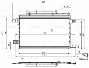 Радиатор кондиц. для а/м Mercedes-Benz A (W169)(04-)/B (W245)(05-) LRAC1520 LRAC 1520 LUZAR