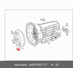 Пробка резьбовая акпп MERCEDES-BENZ A001 990 11 17 A 001 990 11 17 MERCEDES BENZ