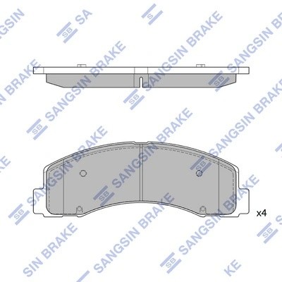 Колодки тормозные дисковые FORD F-150 2010- SP1624A SP1624A SANGSIN