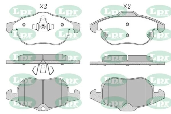 Комплект тормозных колодок 05P814 05P814 LPR