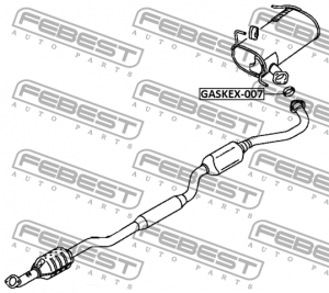 Кольцо уплотнительное глушителя MITSUBISHI LANCER CY GASKEX-007 GASKEX-007 FEBEST