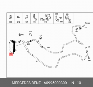 Радиатор масляный MERCEDES S (W222) OE A 099 500 03 00 MERCEDES BENZ