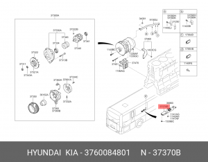 Реле-регулятор напряжения Universe (пр-ль VALEO) 3760084801 HYUNDAI KIA