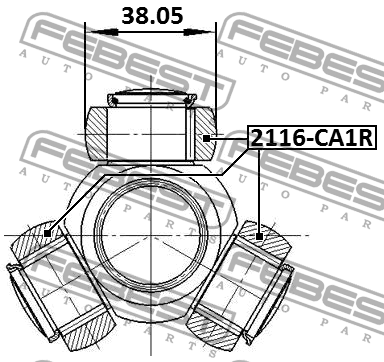 Трипоид 19X16.4X38 2116-CA1R 2116-CA1R FEBEST