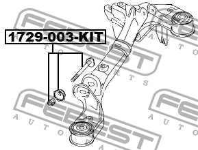 Болт AUDI A6 (05-11) эксцентрик (сход-развал) FEBEST 1729-003-KIT FEBEST