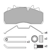 колодки тормозные! WVA29159/29126 c р/к под датч,перед/зад дисковый тормоз Wabco 31010007 WUHLERMANN