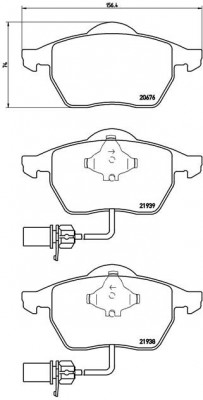 P85037 390 22=FDB1323=571982B !колодки дисковые п.\ Audi A6 97-02,VW Passat 1.6- P85037 BREMBO