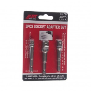 Набор адаптеров для головок торцевых 1/2"х73L,3/8"x65L,1/4"х65L JTC JTC-7670 JTC TOOLS
