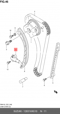 НАТЯЖИТЕЛЬ ЦЕПИ  12831-69G10 12831-69G10 SUZUKI