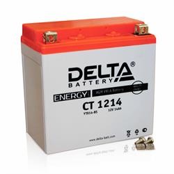 аккумуляторная батарея! +слева 12V 14Ah 200A 151х88x147 moto AGM\ CT 1214 DELTA BATTERY