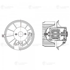 Мотор отопителя УАЗ-3163 Delphi с крыльчаткой и подшипником в сборе LUZAR LFH0363 LUZAR