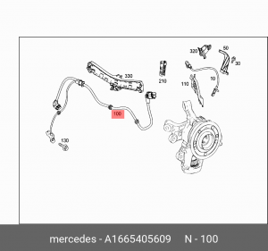 ЭЛЕКТРОПРОВОДКА A 166 540 56 09 MERCEDES BENZ