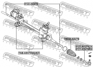 Наконечник рулевой левый 0121-ASV70LH 0121-ASV70LH FEBEST