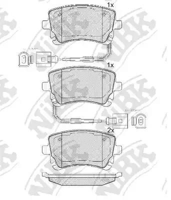 Колодки тормозные VW Passat (97-) задние (4шт.) NIBK PN0330W NIBK
