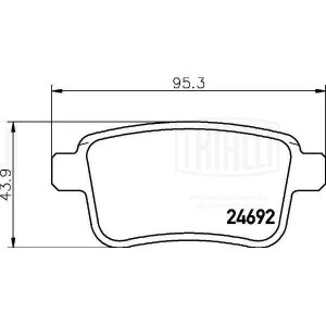 Колодки торм. Renault Kangoo II (07-)/Mercedes Citan (12-) диск. зад. (PF 4091) PF 4091 TRIALLI