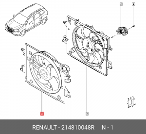 Вентилятор ЛАДА X-Ray электрический в сборе OE 214810048R RENAULT