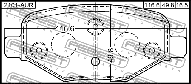 Колодки задние FORD EXPLORER V TUB 2011- 2101-AUR 2101-AUR FEBEST