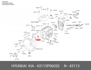 Сальник HYUNDAI HD65,72,78,County (M035S5) КПП вала первичного (40х58х8) OE 43113P06020 HYUNDAI KIA