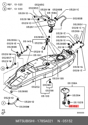 фильтр топливный!\ Mitsubishi Pajero V88W/V98W 1785A021 MITSUBISHI