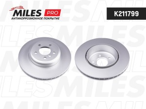 Диск тормозной (серия PRO с антикоррозионным покрытием) BMW 5 F10/11/7 F01-04 за K211799 MILES