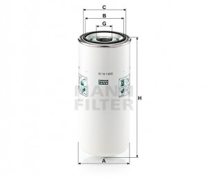 Фильтр масляный DAF95-XF M42*2  H=308.0мм W131456 MANN FILTER