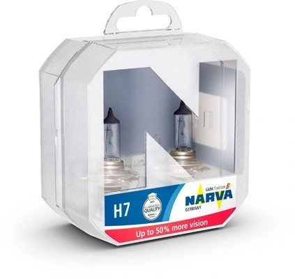 Лампа 12V H7 55W PX26d +50% бокс (2шт.) Range Power 50+ NARVA 483392100 NARVA