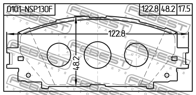 колодки дисковые передние!\ Toyota Prius 1.8 Hybrid 09>, Lifan X50 14-19 0101-NSP130F FEBEST