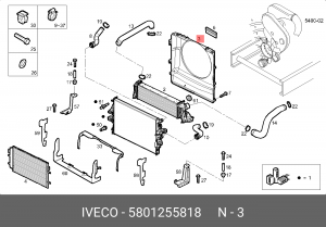 диффузор вентилятора!\Iveco Daily IV 2006-2011 5801255818 IVECO