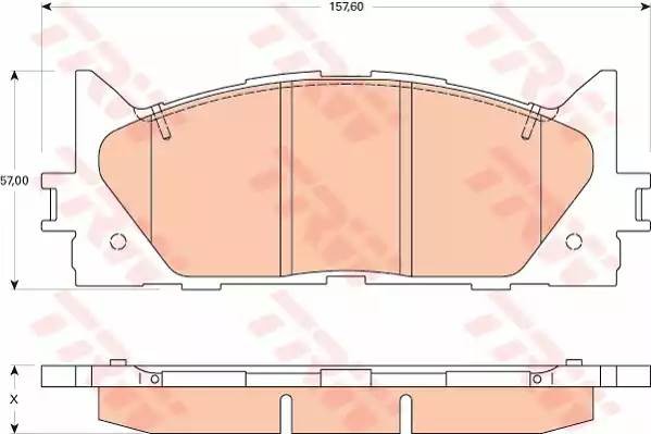 Колодки передние TOYOTA CAMRY (V40, V50) LEXUS ES250-350 GDB3429 GDB3429 TRW