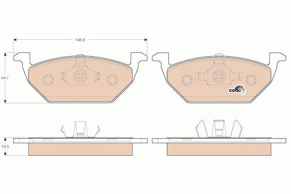 AUDI A3/GOLF IV/BORA/SKODA БЕЗ ДАТЧИКА GDB1984 TRW