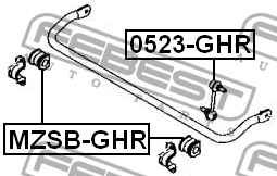 Втулка стабилизатора задняя MAZDA 6 GH 2008-2013 (20.3мм) MZSB-GHR MZSB-GHR FEBEST