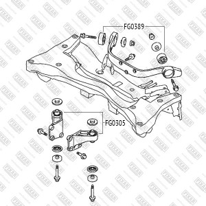 Сайлентблок опоры заднего дифференциала MITSUBISHI Outlander 03- FG0305 FG0305 FIXAR