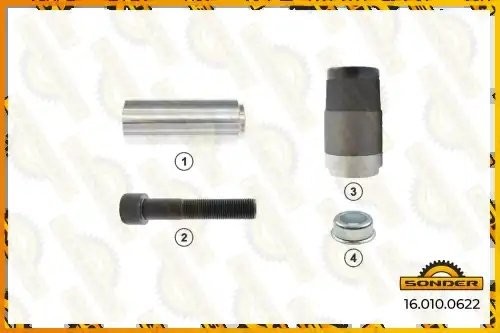 Аналог 15050. РМК суппорта KNORR SB6/7 Направляющая, болт…, 4 детали 160100622 SONDER