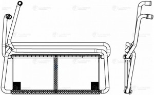 Радиатор отопителя SCANIA P,R,G,T series (07-) LUZAR LRH 2805 LUZAR