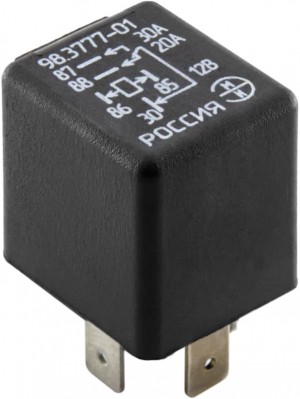 Реле электромагнитное 12V 5-ти контактное 30/20А переключающее ЭМИ 98.3777-01 EMI