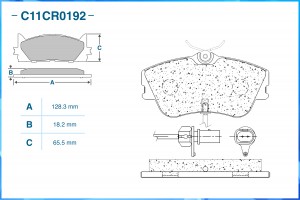 Тормозные колодки передние Low Metallic C11CR0192 C11CR0192 CWORKS