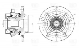 Ступица BMW 1 (F20) передняя TRIALLI MR2643 TRIALLI