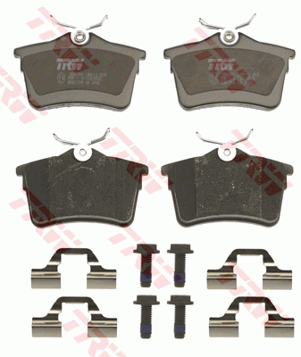 Колодки тормозные PEUGEOT Partner (08-) CITROEN Berlingo (08-) задние (4шт.) TRW GDB1799 TRW